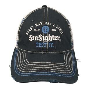 Every Man Has A Limit Fin Fighter Test It Trucker Hat Black One Size Embroidered